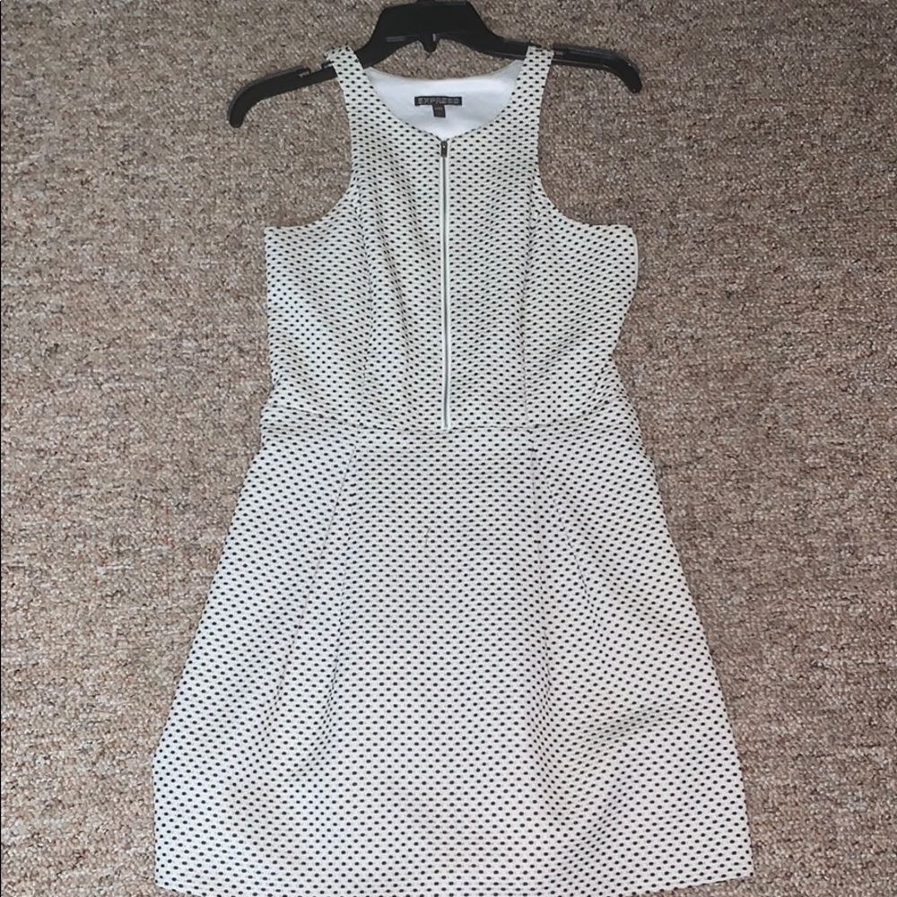 Express white dress with black details